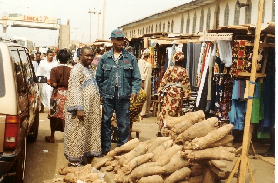 At the market place