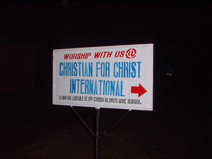 Sings leading to the Church