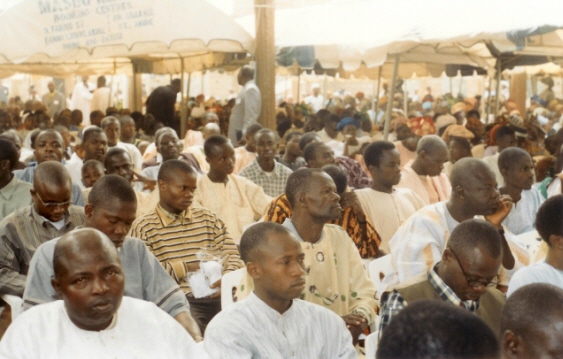 Men Worshiping God together