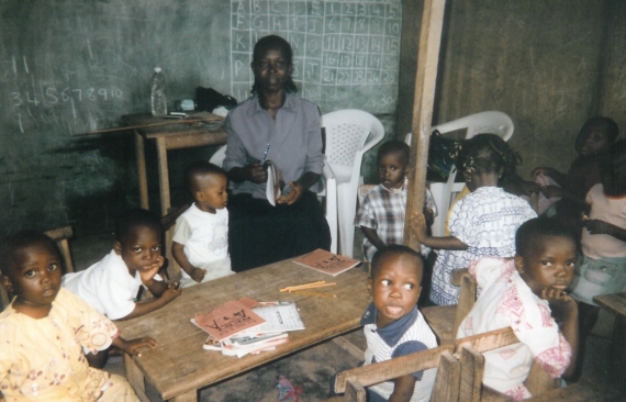 Children in class room