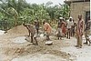 Work Team Prepares Cement